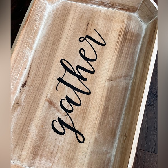 "Gather" Natural Wood Tray - Picture 5 of 7